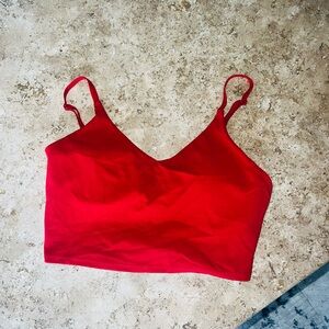 Athleta Bright Red Activewear Top Size M